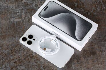 вытяжка 90: IPhone 15 Pro Max, 256 ГБ, White Titanium, Отпечаток пальца, Беспроводная зарядка, С документами