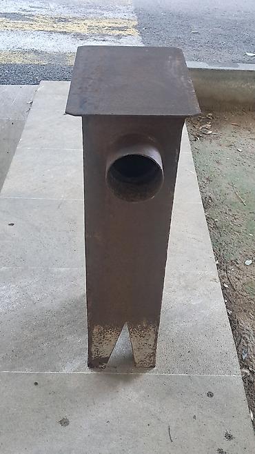 ritual samlar: Metaldan hazırlanan odun/kömür sobası – vertikal tip - Material — 2