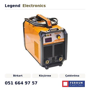 acar yazan: Elan başlığı: Qaynaq aparat Dera DK-ZX7-250MA Elan mətni: Legend — 1