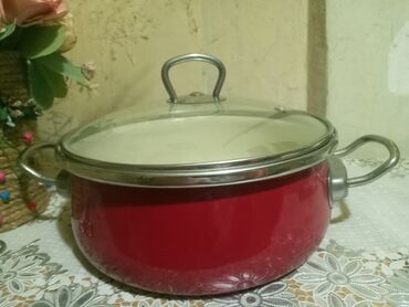 metbex ucun aboylar: Qazan, rəng - Qırmızı, Keramika, 3 l, 22 sm, Türkiyə lalafo.az -da metbex ucun aboylar: Qazan, rəng - Qırmızı, Keramika, 3 l, 22 sm, Türkiyə