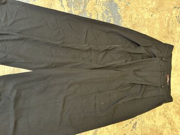 шерстяные брюки: Юбка-брюки, Made in KG, Плащевка, Высокая талия, M (EU 38), L (EU 40), цвет - Черный