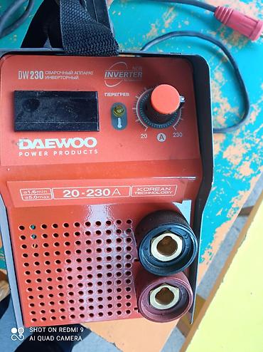 işlənmiş alətlər: DAEWOO DW 230 – invertor tipli qaynaq aparatı Xüsusiyyətlər: - — 6