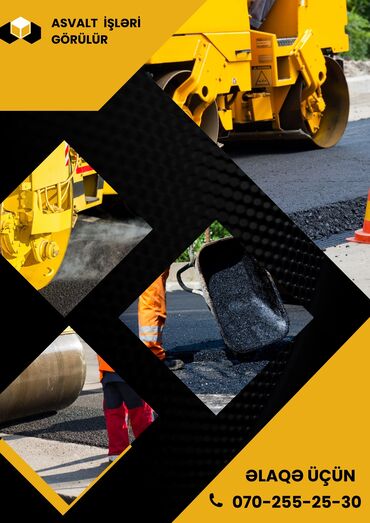 Landşaft işləri: Asvalt örtüyünün çəkilməsi Bakı və rayonlarda yol, küçə, həyət, qaraj — 9