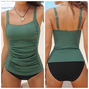 lil solid 2.0 kde kúpiť: Dvoslojni ženski kupaći kostim – tankini set - Gornji deo: tankini — 1