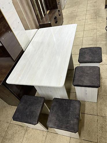 table study: Кухонный стол и стул, Новый, Бесплатная доставка, цвет - Бежевый — 7