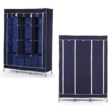 Paltar dolabları, qarderoblar: Paltar dolabi Qarderob Parça örtüklü portativ dolab – 130x170 — 11