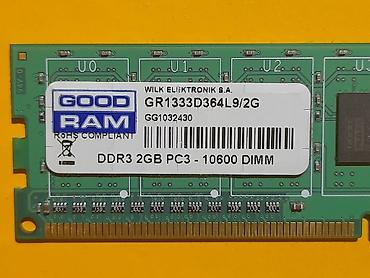 Оперативная память (RAM) для ПК: Оперативная память (RAM) для ПК, Б/у, Goodram, 2 ГБ, DDR3, 1333 МГц — 3