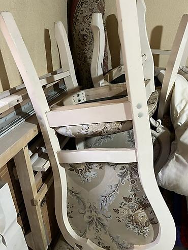study table: Стол и стул для зала, Б/у, Самовывоз, цвет - Бежевый — 3
