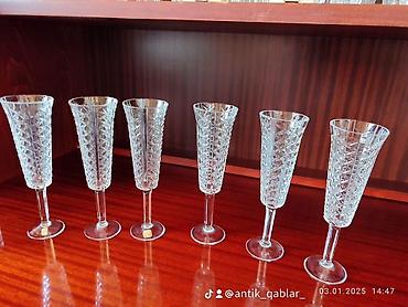 qab suşilkası: Qədəhlər, Xrustal, 6 ədədli dəst, SSRİ — 1