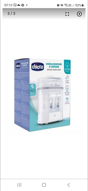 plinski sporeti: Chicco parni sterilizator 3-u-1 placen 8500 - Električni parni — 1