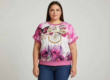 bluzki z krótkim rękawem allegro: Bluzka damska, rozmiar 4XL