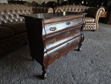 Stilske komode: Barokna komoda sa 3 fioke - Materijal: masivno drvo, bogata topla — 16