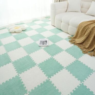 Süni güllər: Yumuşaq xalça mozaika döşəmə plitələri - Material: tüklü, yumşaq üst — 2