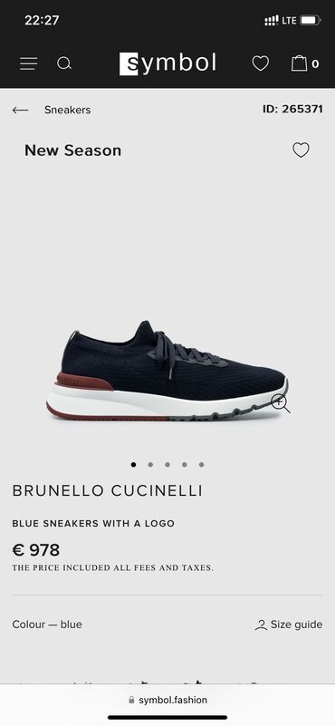 Кроссовки и спортивная обувь: BRUNELLO CUCINELLI BLUE SNEAKERS MADE OF WOOL WITH A LOGO Оригинал,в