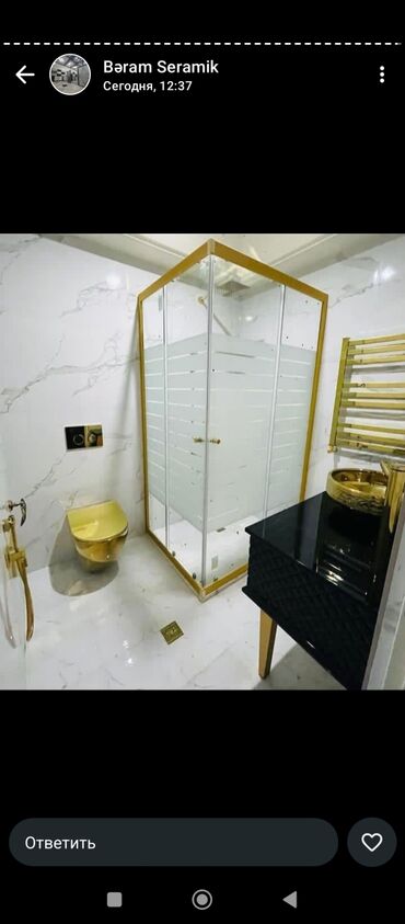 Kafel və metlax: Duş kabinlerin yerlerinin duzelmesi Duş üçün nəzərdə tutulmuş bu — 10