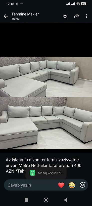 Az işlənmiş divan ter temiz vəziyyətde ünvan Metro Neftçilər tərəf