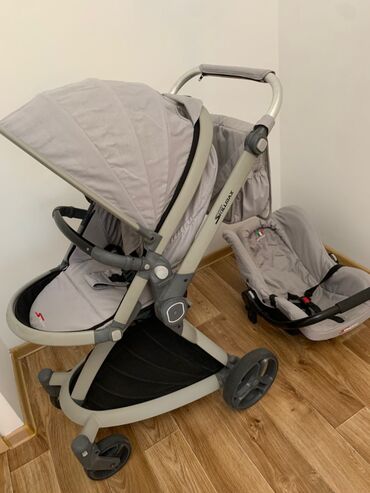 Коляски: Коляска, цвет - Серебристый, Б/у — 6