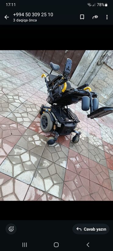 Əlil arabaları: Elektrik əlil arabası – joystick idarəetməli, komfortlu oturacaq və — 12