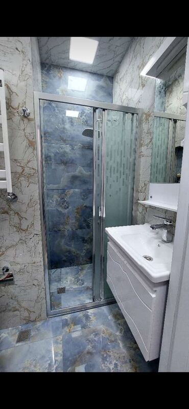 Duş kabinaları, arakəsmələr: Yeni Üstü açıq kabina, Künc üçün, Pulsuz çatdırılma — 13