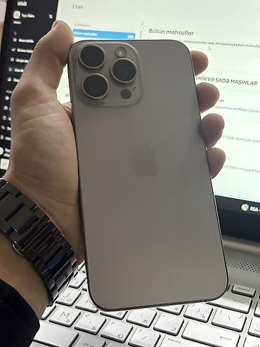 ref iphone satisi: IPhone 15 Pro Max, 256 GB, Natural Titanium, Simsiz şarj, Face ID — 4