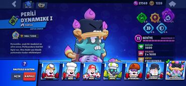 Açıqcalar: Brawl Stars hesabı - Kupa: 64 931 - Qızıl: 64 931 - Kristal/daş: 1 — 17