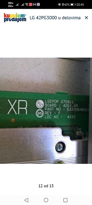 Televizori: LG 42PG3000 – delovi za plazma TV Dostupne ploče i komponente sa — 13