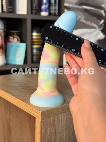 Товары для взрослых: Нежный голубой градиентный реалистичный дилдо с присоской «G-зона» - — 3