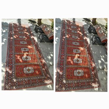 Электротовары: Qırmızı tonlarda klassik naxışlı xalça cığırı - Forma: Uzun, dar