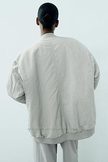 Бомберы: Бомбер оверсайз ZARA оригинал - Необычный фасон, выделит вас из — 7