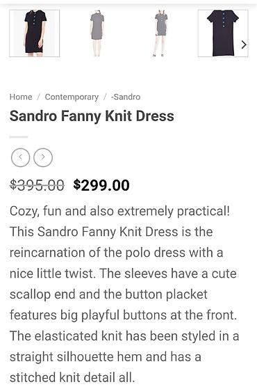 ps baletanke: SANDRO Paris polo knit haljina. Teget boje, polo model sa kragnicom i — 10