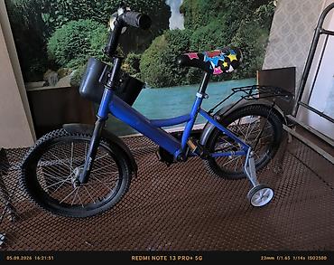 grand bicycle: Uşaq velosipedi – 16” təkərlər - Rəng: mavi gövdə, qara detallar - — 3
