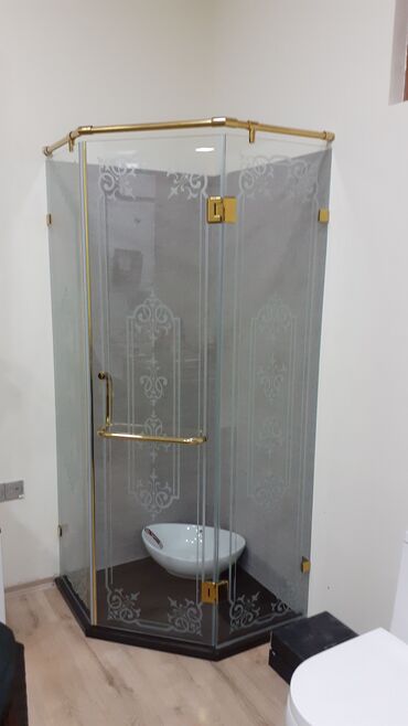 Duş kabinaları, arakəsmələr: Yeni Üstü açıq kabina, Künc üçün, Pulsuz çatdırılma — 30
