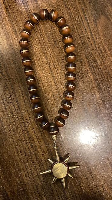 Təsbehlər: Taxta təsbeh dəsti - Material: taxta muncuqlar (tünd qəhvəyi və — 5