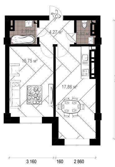 Другая коммерческая недвижимость: 1 комната, 42 м², Элитка, 5 этаж, ПСО (под самоотделку)