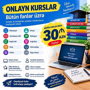 barmen kursu: 📚 Onlayn dərslərin keçirilməsi Bütün fənlər üzrə müəllimlərlə onlayn — 1