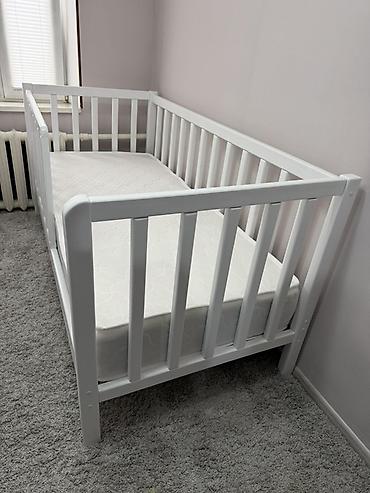bunk bed: Кровать на заказ - Материал: массив дерева, окраска в белый цвет — 1