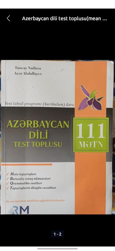 Azərbaycan dili: 111 metn tezedi içi yazilmayib