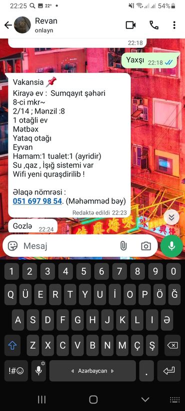 Qarajlar: Kirayə mənzil – Sumqayıt şəhəri, 8-ci mikrorayon - Binada 14