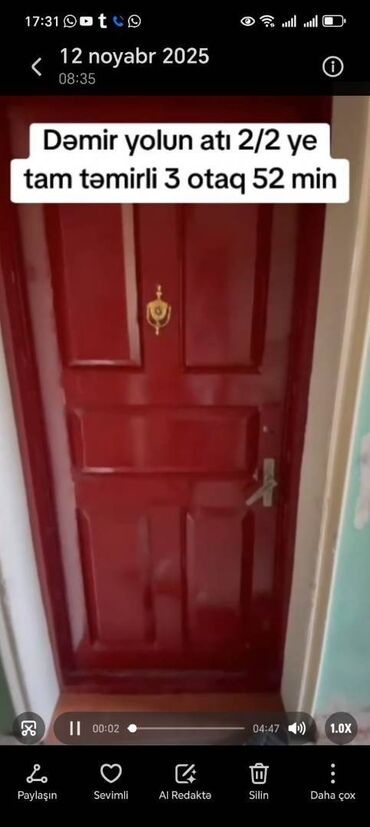 Köhnə tikili: Gəncə, 3 otaqlı, Köhnə tikili, 80 kv. m — 1