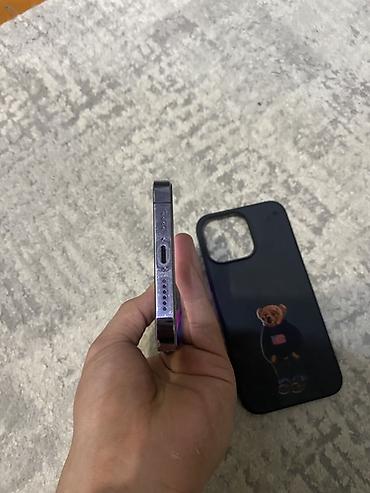 Apple iPhone: IPhone 14 Pro Max, Б/у, 256 ГБ, Deep Purple, Чехол, 82 % — 4