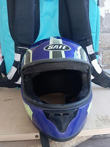 full bike: Motosiklet dəbilqəsi – ARMOR / SAFE loqolu, tam üzlü (full-face) — 2