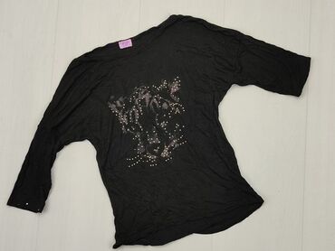 czarna bluzka dla dziewczynki 128: Bluzka, F&F, 5-6 lat, 110-116 cm, stan - Dobry