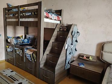iki: Oğlan və qız üçün, İşlənmiş, Çarpayı, Matras ilə, Siyirməli, Laminat — 1
