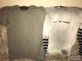 Džemperi: Džemper, L, XL, Giorgio Armani, bоја - Siva, Pamuk — 1