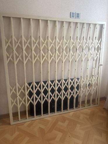 mansard: Dəmir akordeon tipli sürüşən təhlükəsizlik barmaqlığı - Material — 1
