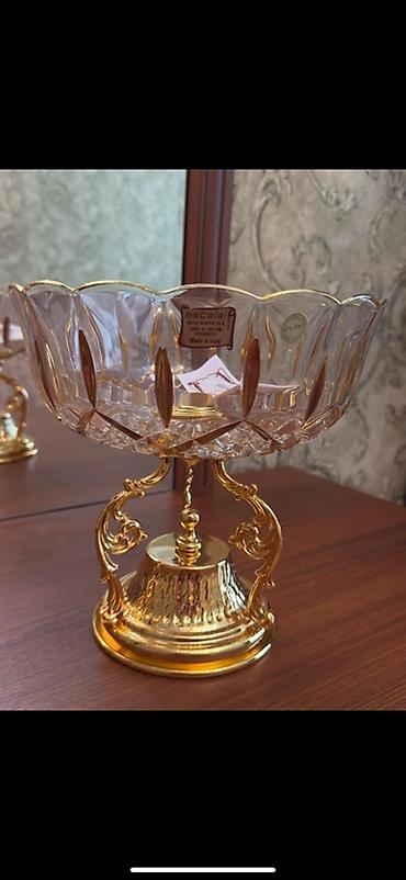 “Orijinal Metalesi (Made in Italy) kristal meyvə və şirniyyat qabı. 24