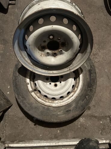 Диски: Железные Диски R 14 Пара, отверстий - 5, Б/у — 3