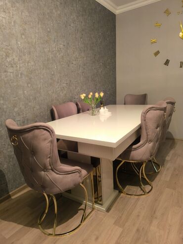 стол стул для кухни: Stol acilandir bagli 2 metr acilanda 2.5 m 6 stulla yeni kimi