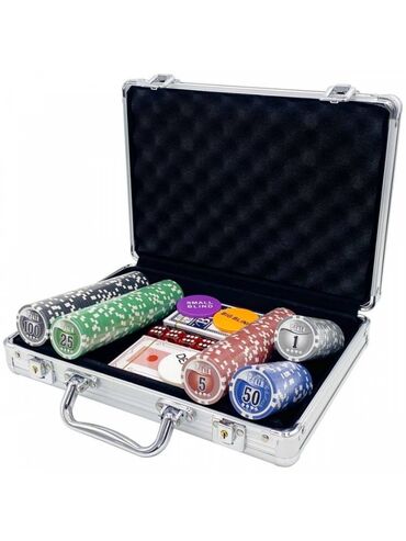 Выключатели, розетки: Покерный набор на 200 фишек Комплектация : - металлический кейс; - 2