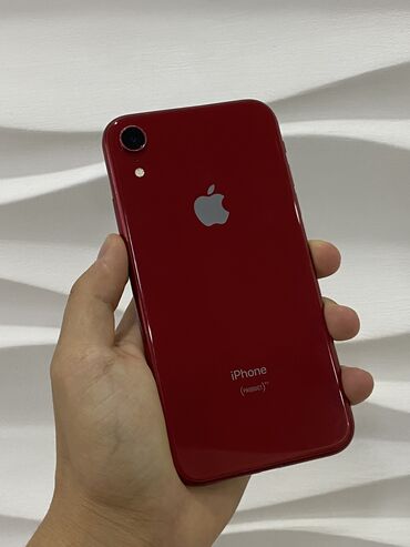 Apple iPhone: IPhone Xr, Б/у, 64 ГБ, Красный, Чехол, 76 %